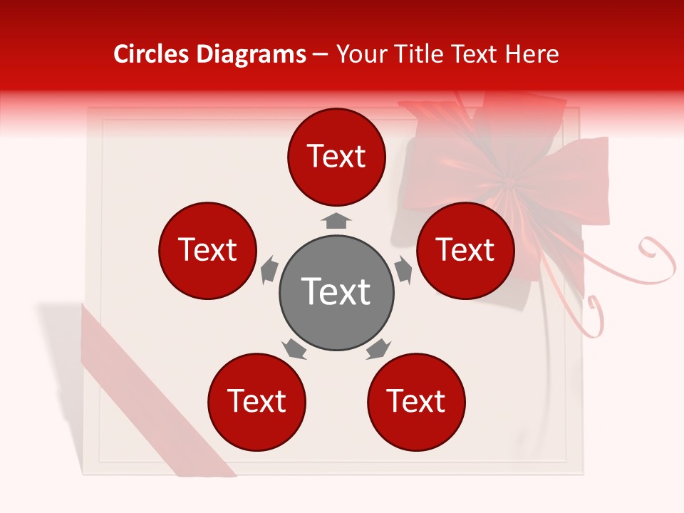 Orange Blank Ribbon PowerPoint Template