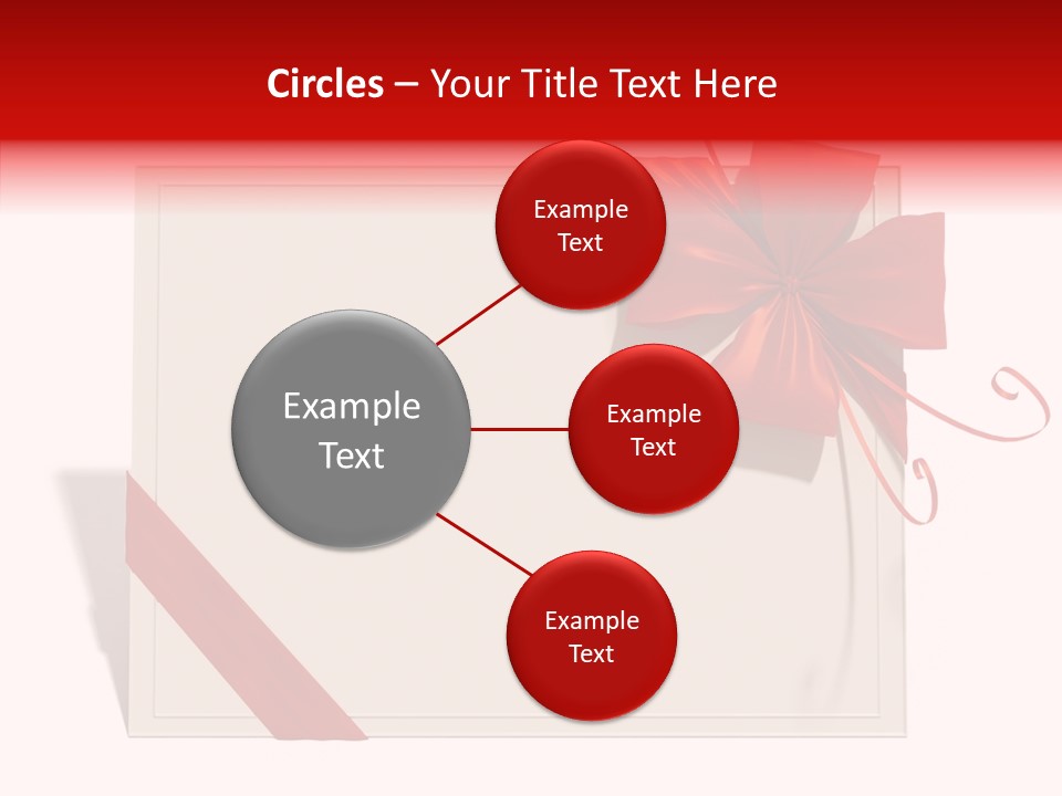 Orange Blank Ribbon PowerPoint Template