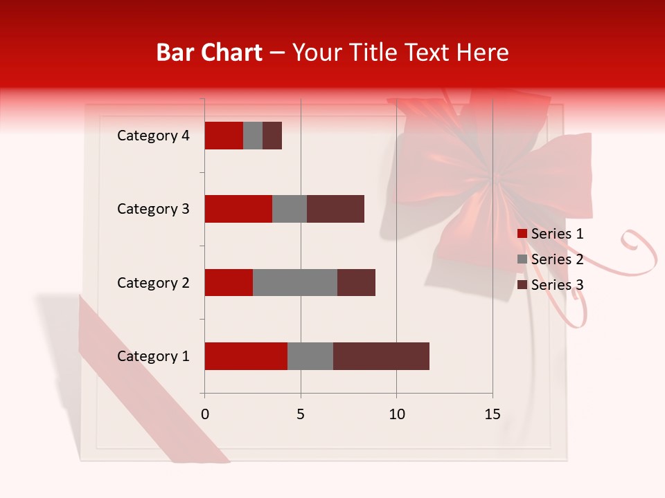 Orange Blank Ribbon PowerPoint Template