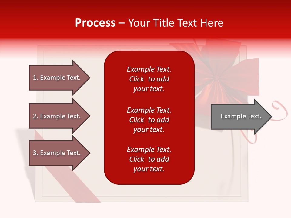 Orange Blank Ribbon PowerPoint Template