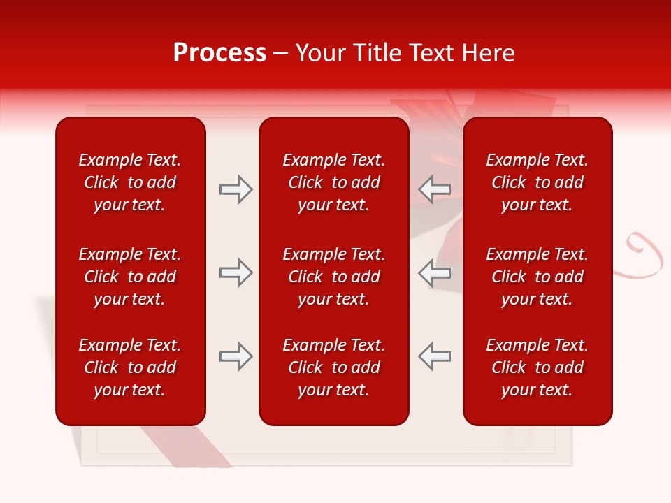 Orange Blank Ribbon PowerPoint Template