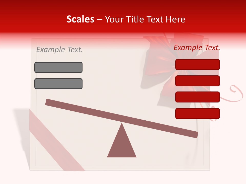 Orange Blank Ribbon PowerPoint Template