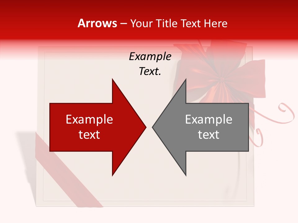 Orange Blank Ribbon PowerPoint Template