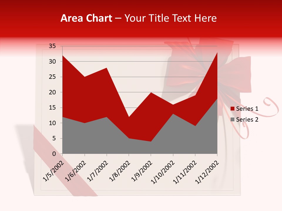 Orange Blank Ribbon PowerPoint Template
