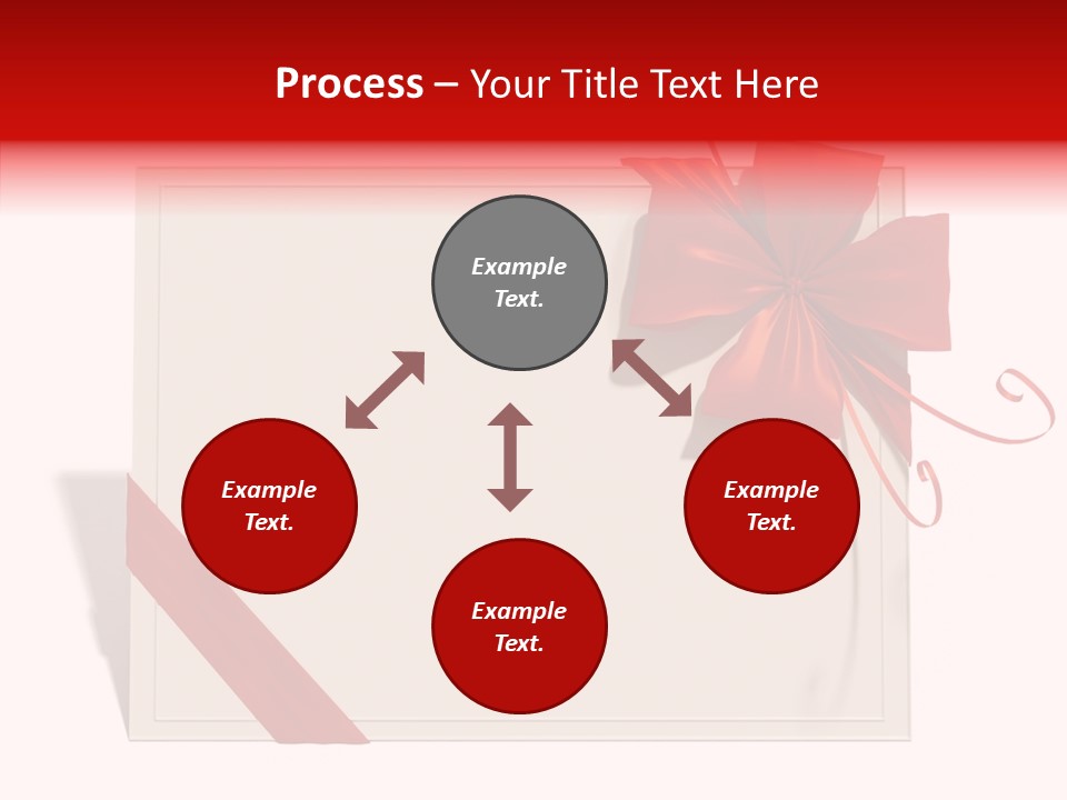 Orange Blank Ribbon PowerPoint Template