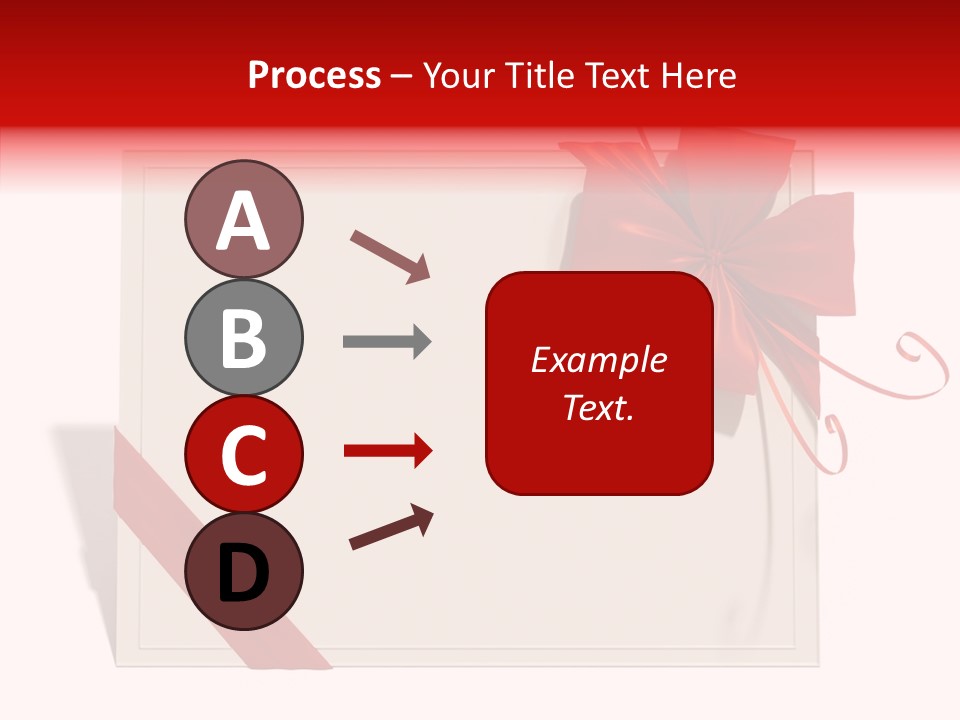 Orange Blank Ribbon PowerPoint Template