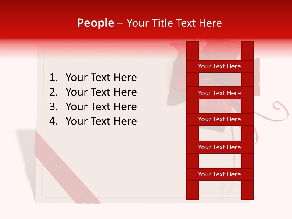 Orange Blank Ribbon PowerPoint Template