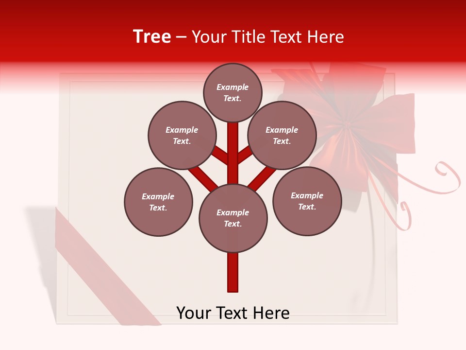 Orange Blank Ribbon PowerPoint Template