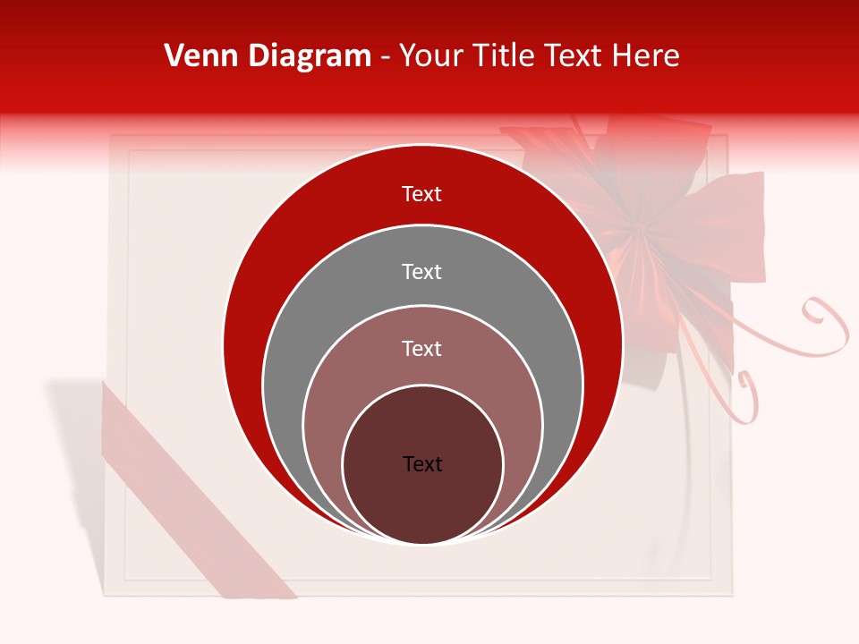 Orange Blank Ribbon PowerPoint Template