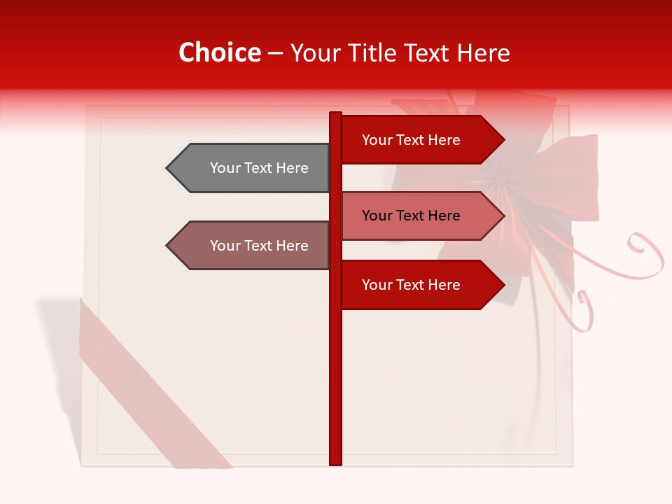 Orange Blank Ribbon PowerPoint Template