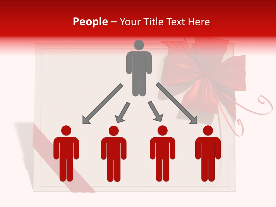 Orange Blank Ribbon PowerPoint Template