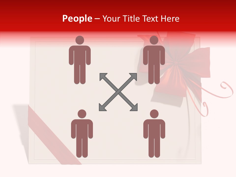 Orange Blank Ribbon PowerPoint Template