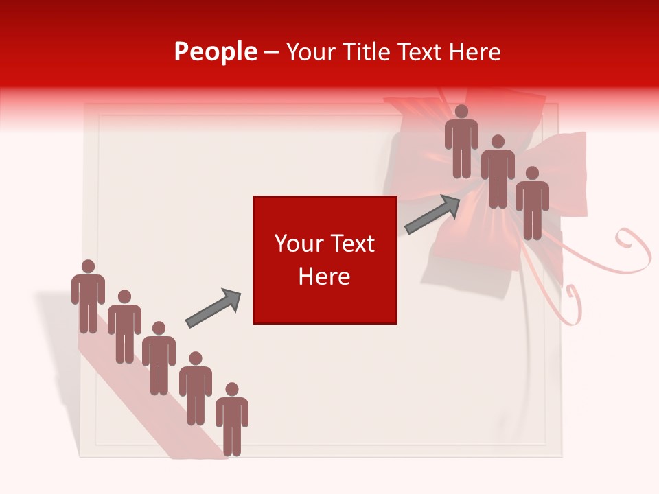 Orange Blank Ribbon PowerPoint Template