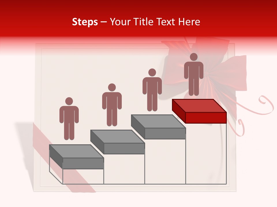 Orange Blank Ribbon PowerPoint Template