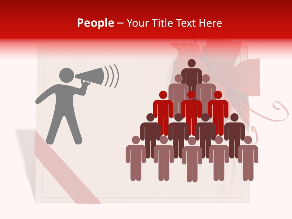 Orange Blank Ribbon PowerPoint Template