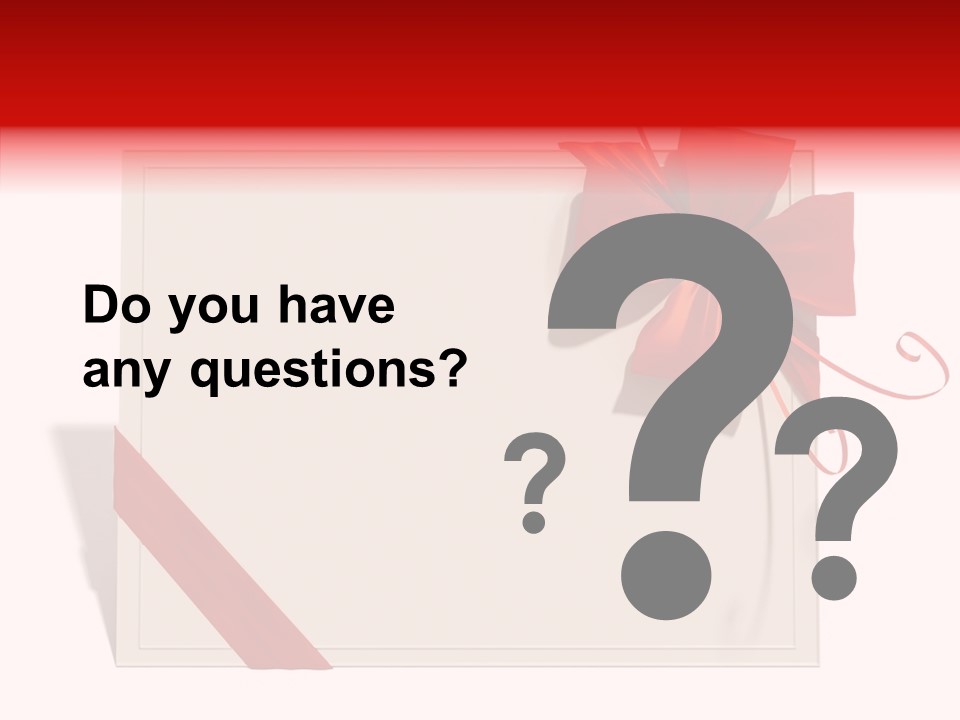 Orange Blank Ribbon PowerPoint Template