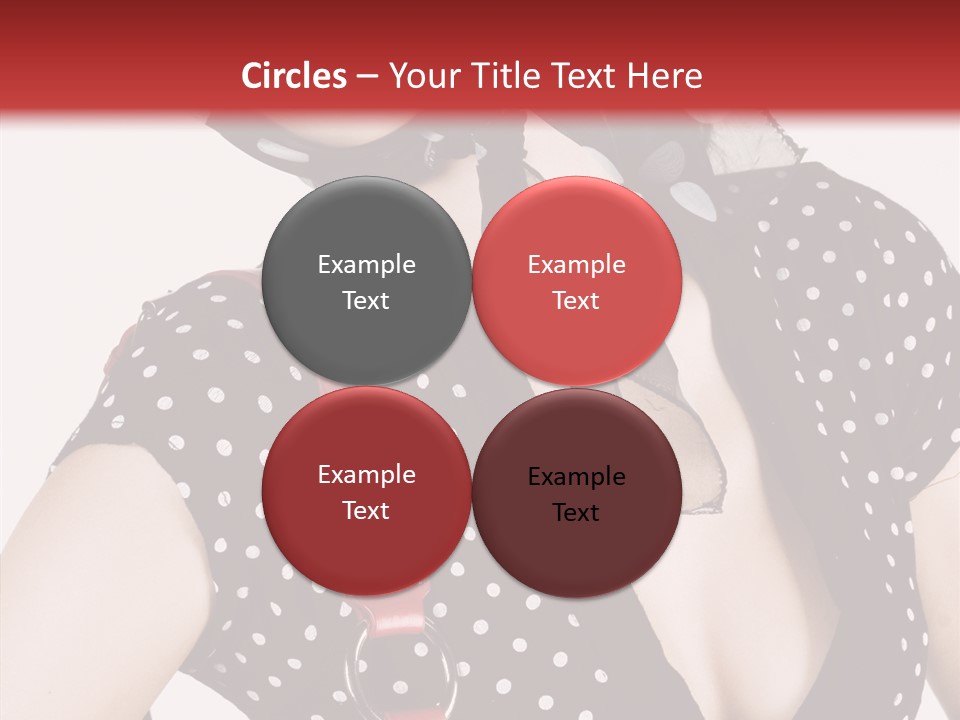 Stylish Polkadots Close PowerPoint Template