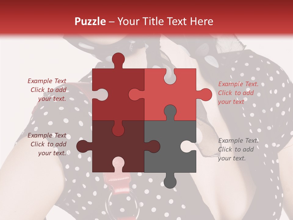 Stylish Polkadots Close PowerPoint Template