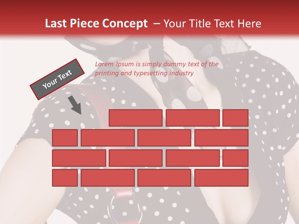 Stylish Polkadots Close PowerPoint Template