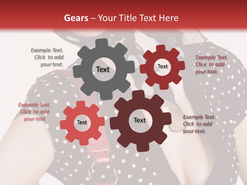 Stylish Polkadots Close PowerPoint Template