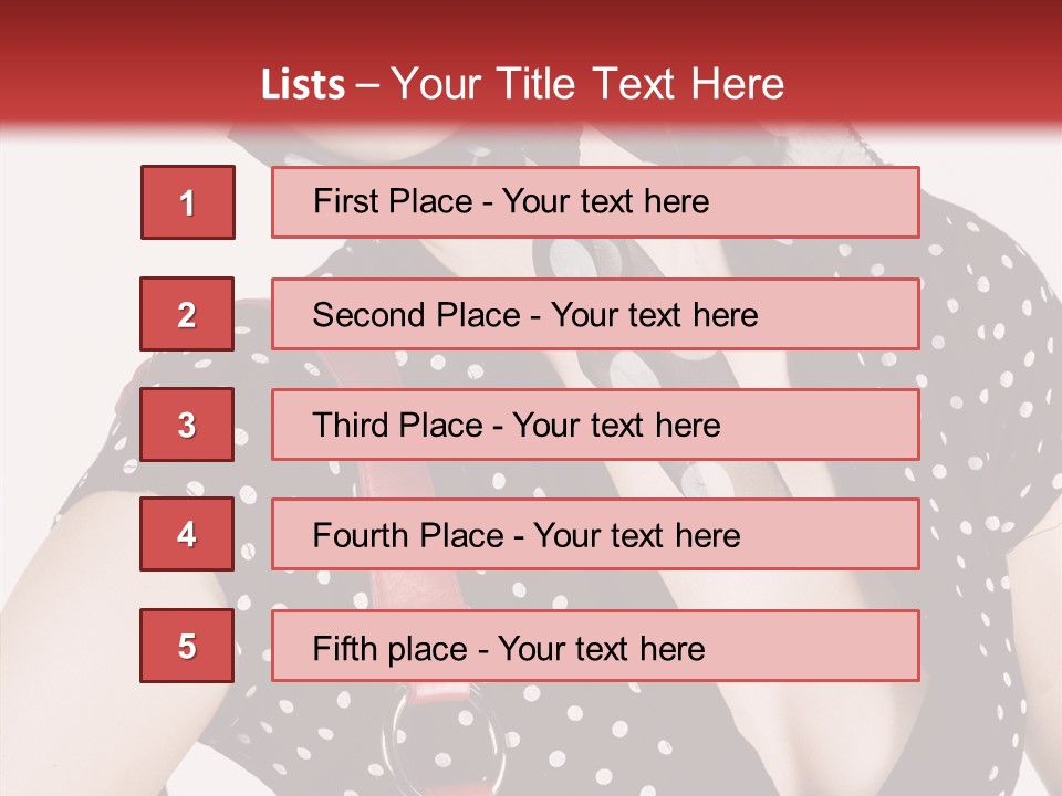 Stylish Polkadots Close PowerPoint Template