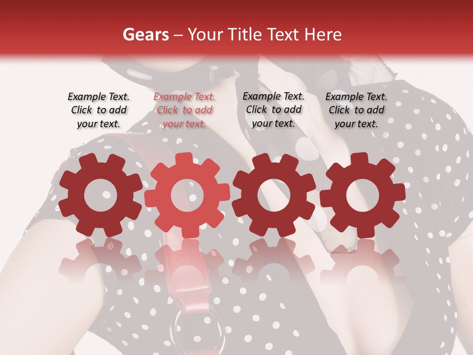 Stylish Polkadots Close PowerPoint Template