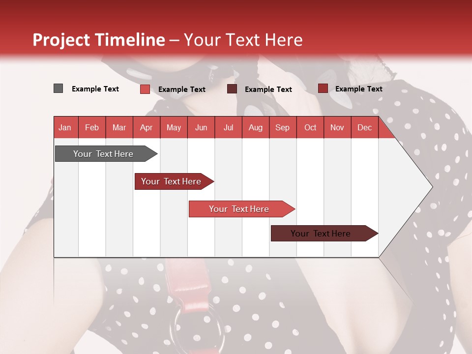Stylish Polkadots Close PowerPoint Template