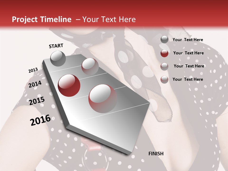 Stylish Polkadots Close PowerPoint Template