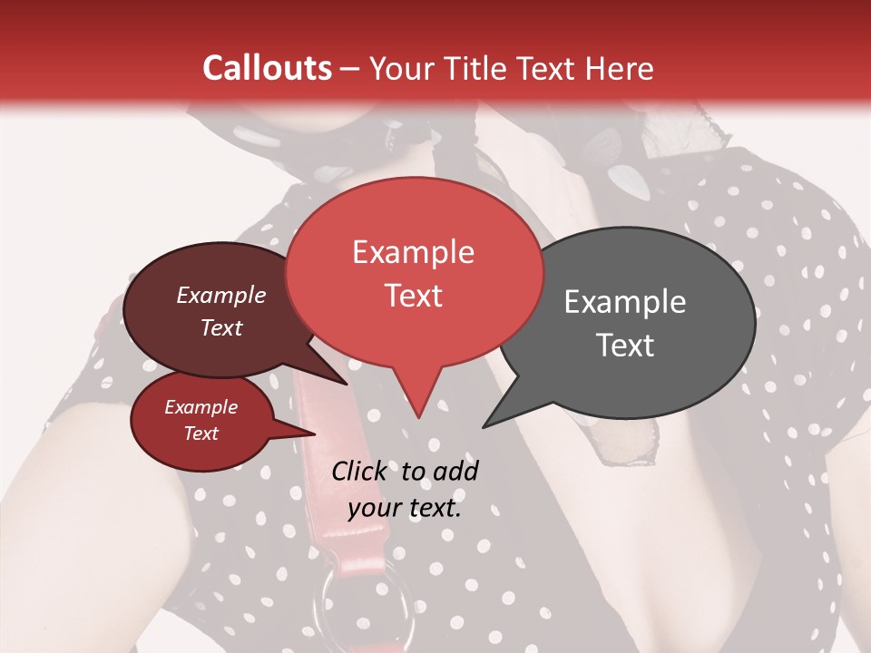 Stylish Polkadots Close PowerPoint Template