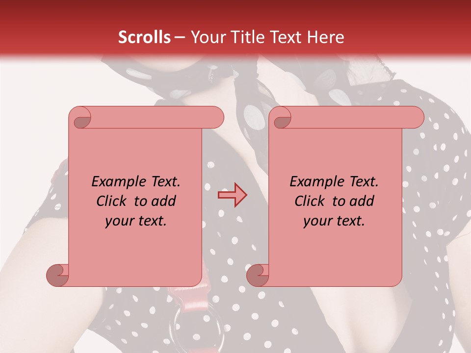 Stylish Polkadots Close PowerPoint Template