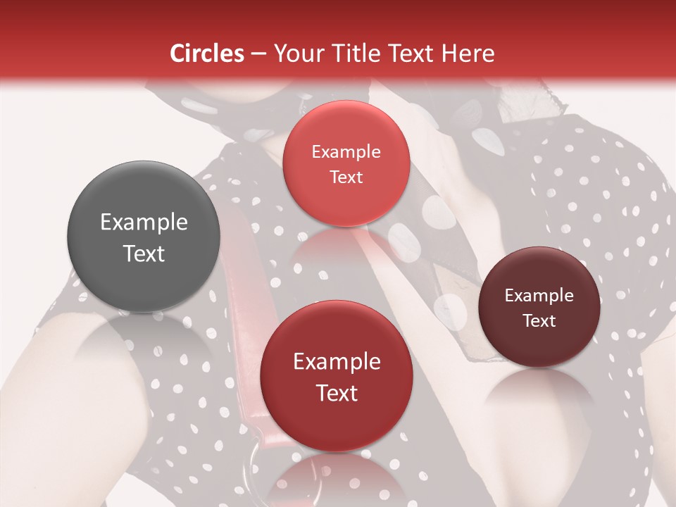 Stylish Polkadots Close PowerPoint Template