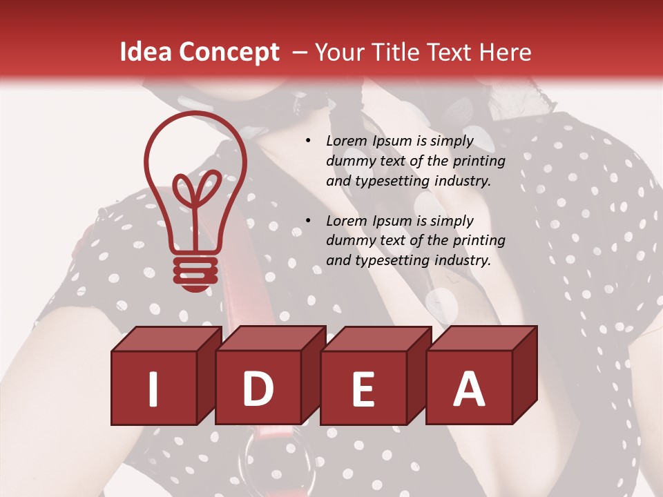 Stylish Polkadots Close PowerPoint Template