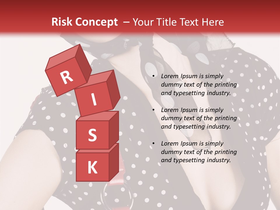 Stylish Polkadots Close PowerPoint Template