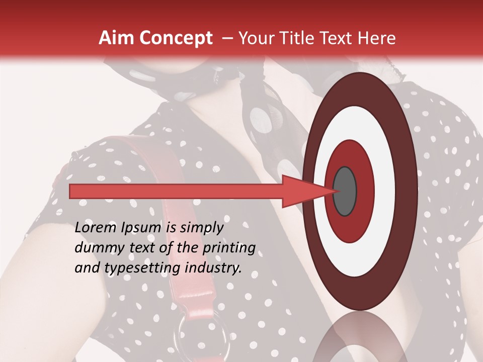 Stylish Polkadots Close PowerPoint Template