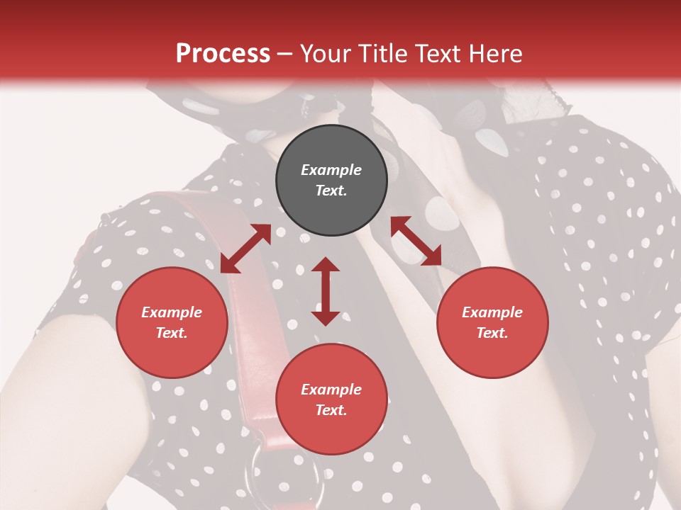 Stylish Polkadots Close PowerPoint Template