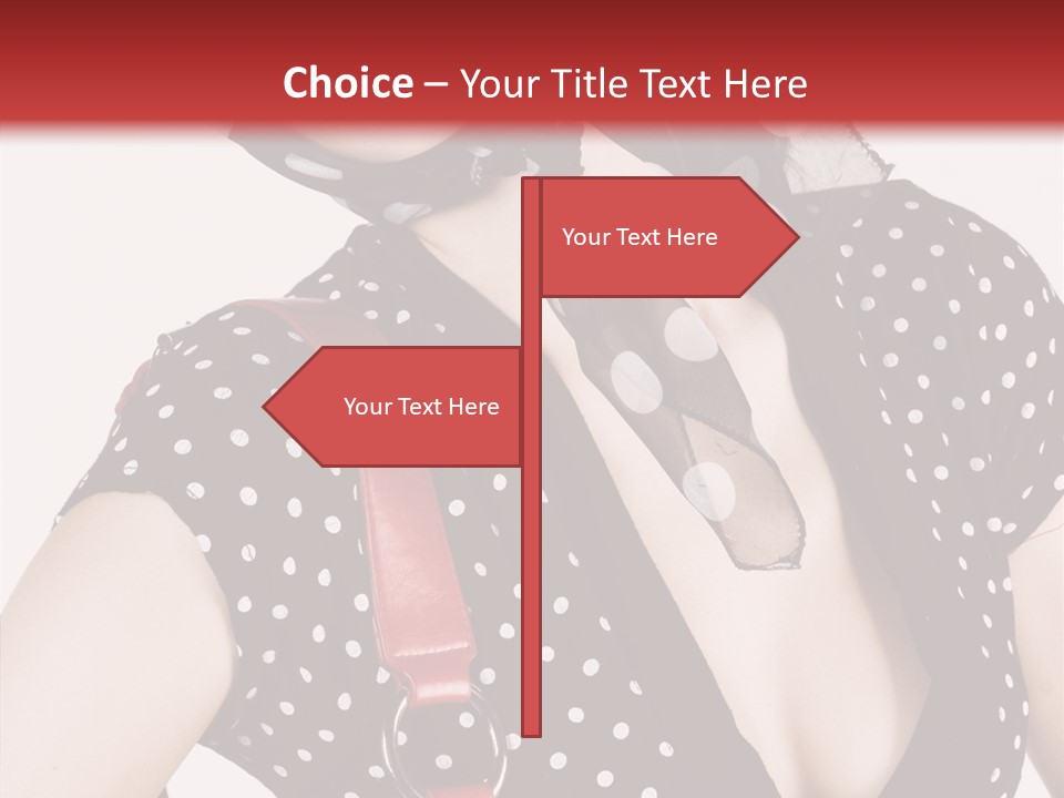 Stylish Polkadots Close PowerPoint Template
