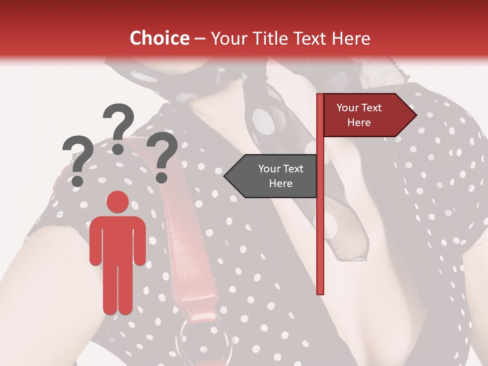 Stylish Polkadots Close PowerPoint Template