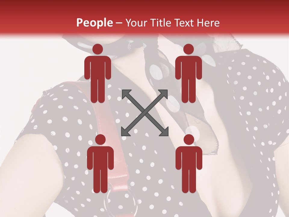 Stylish Polkadots Close PowerPoint Template