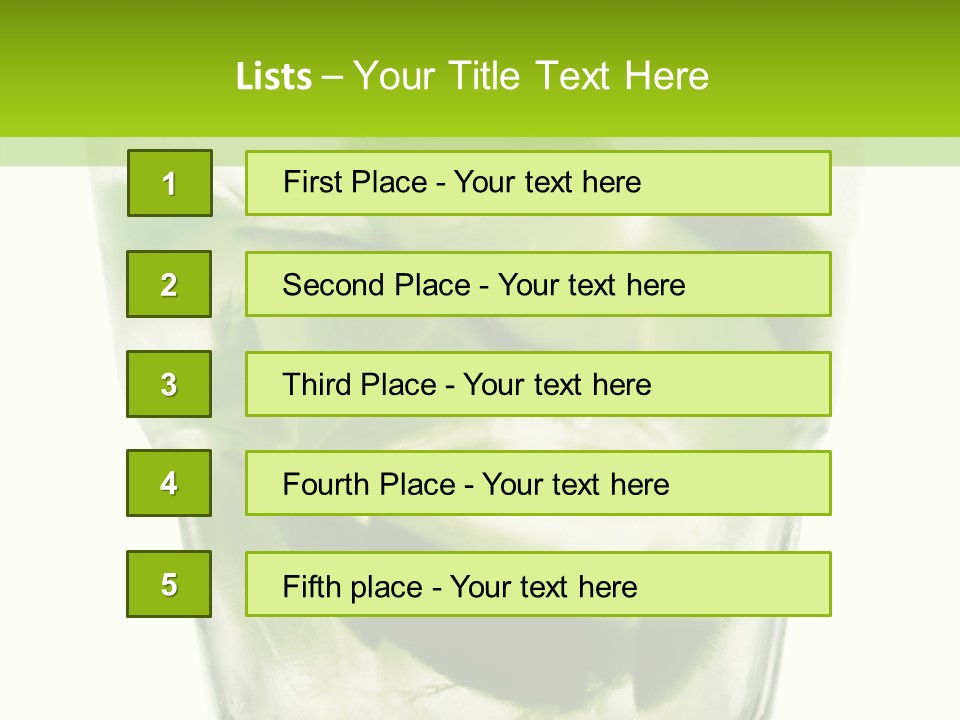 Mint National Poured PowerPoint Template