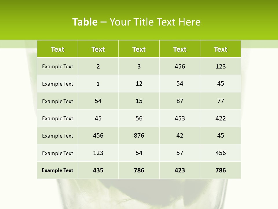 Mint National Poured PowerPoint Template