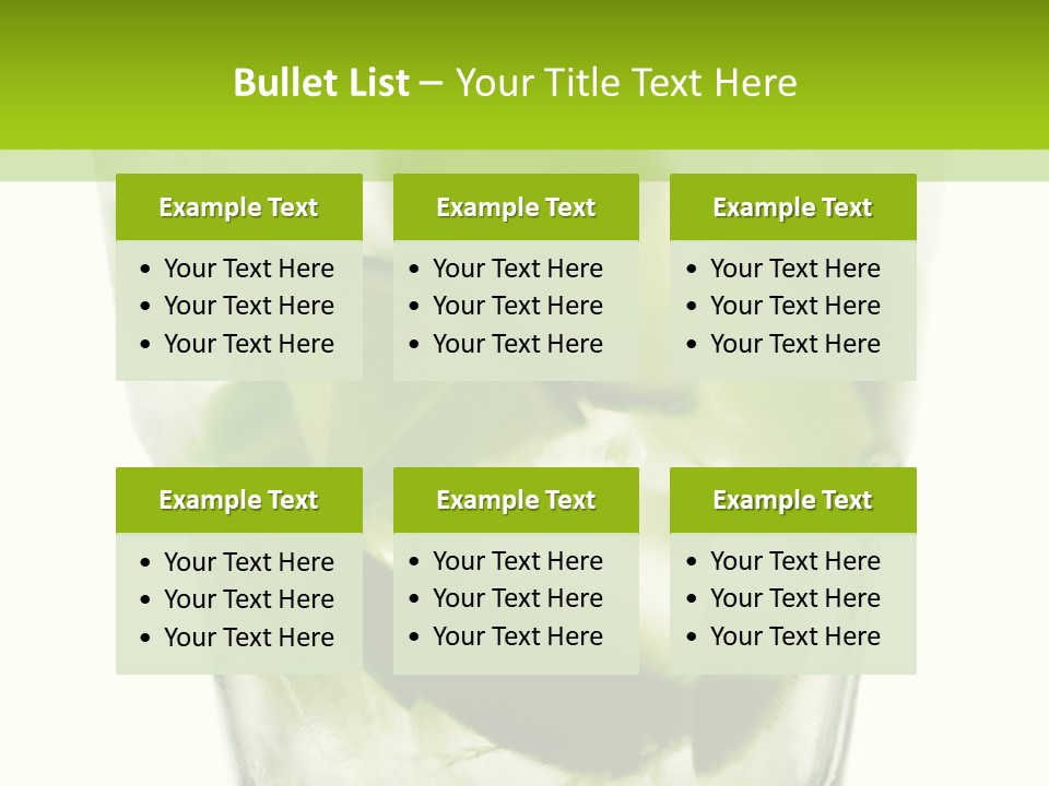 Mint National Poured PowerPoint Template