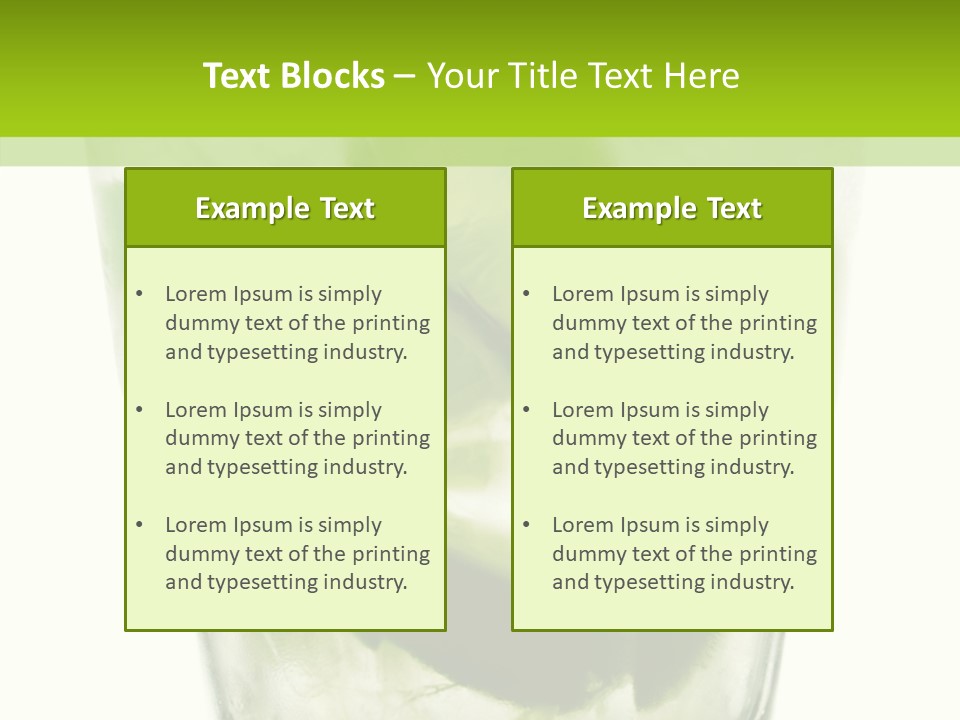 Mint National Poured PowerPoint Template