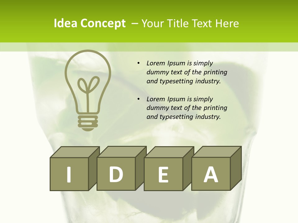 Mint National Poured PowerPoint Template