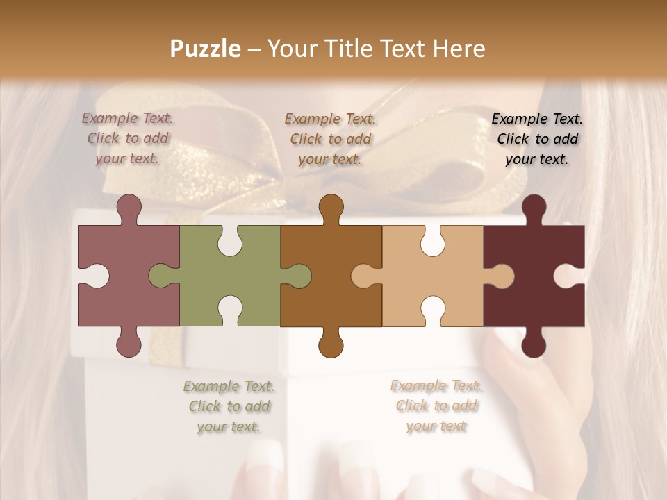 Caucasian Celebration Eyes PowerPoint Template