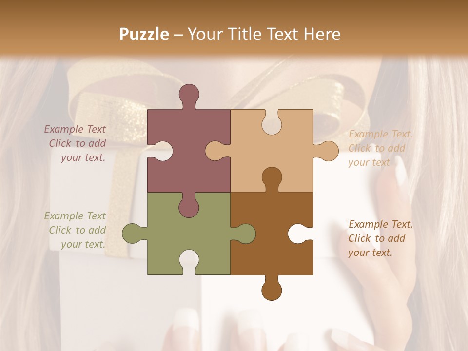 Caucasian Celebration Eyes PowerPoint Template