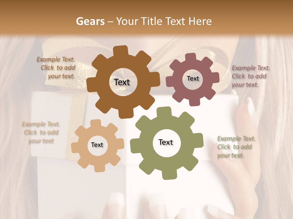 Caucasian Celebration Eyes PowerPoint Template