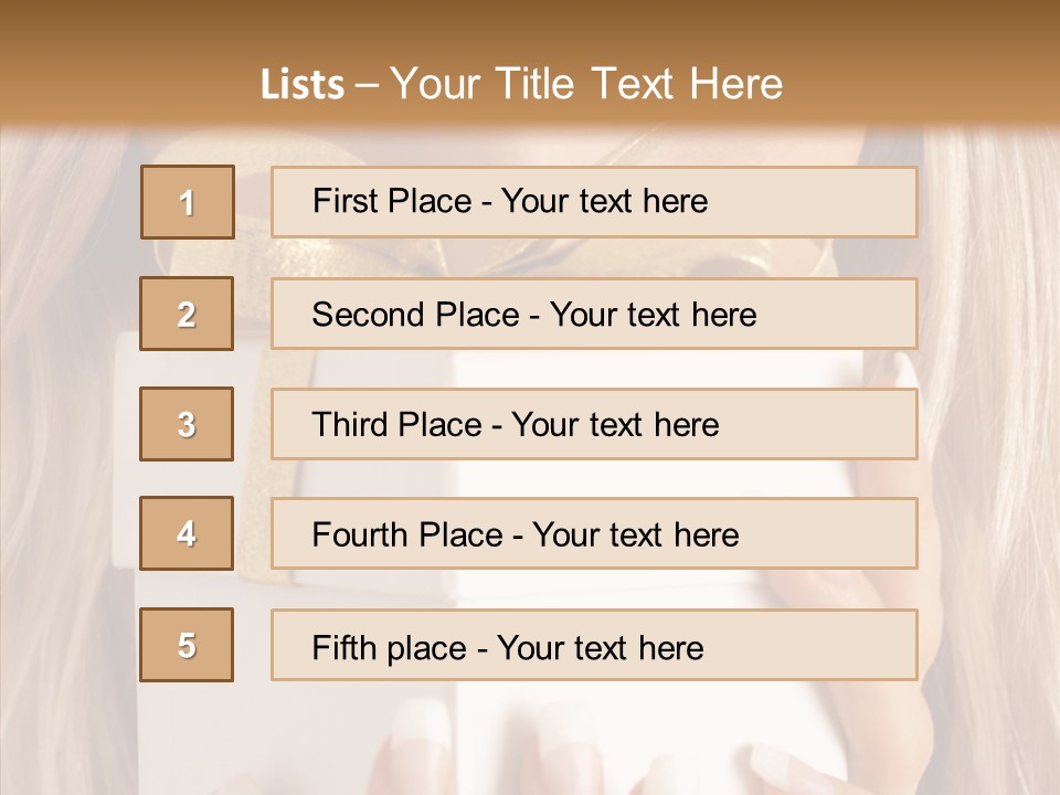 Caucasian Celebration Eyes PowerPoint Template