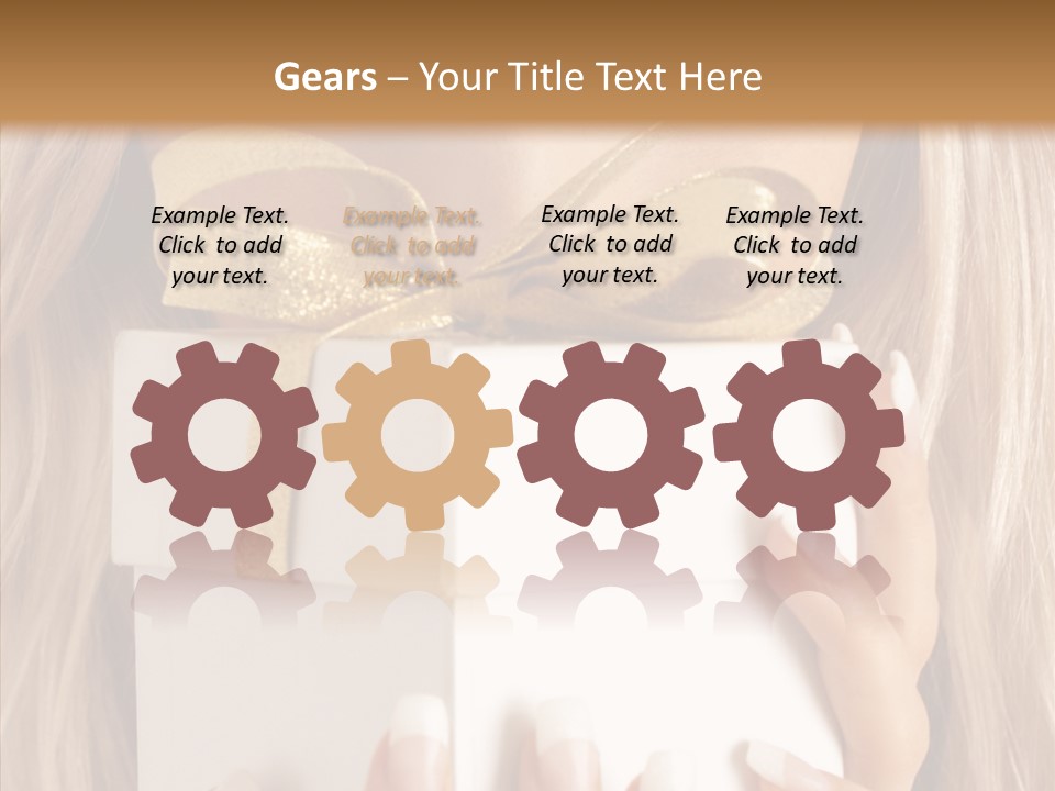 Caucasian Celebration Eyes PowerPoint Template