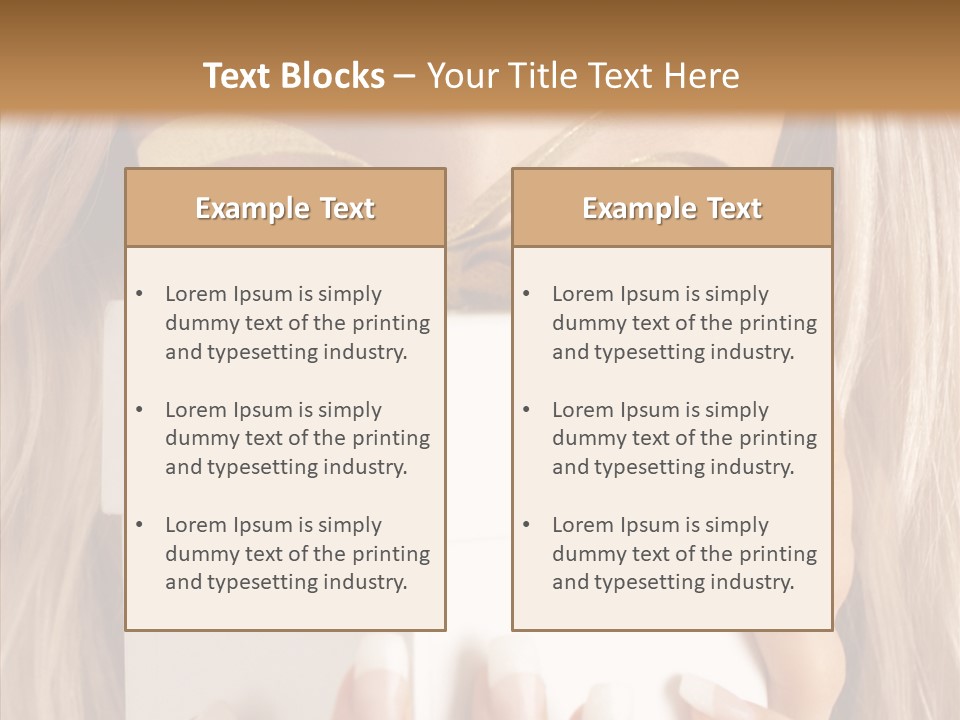 Caucasian Celebration Eyes PowerPoint Template