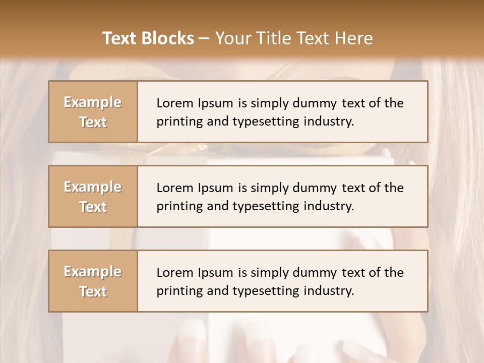 Caucasian Celebration Eyes PowerPoint Template